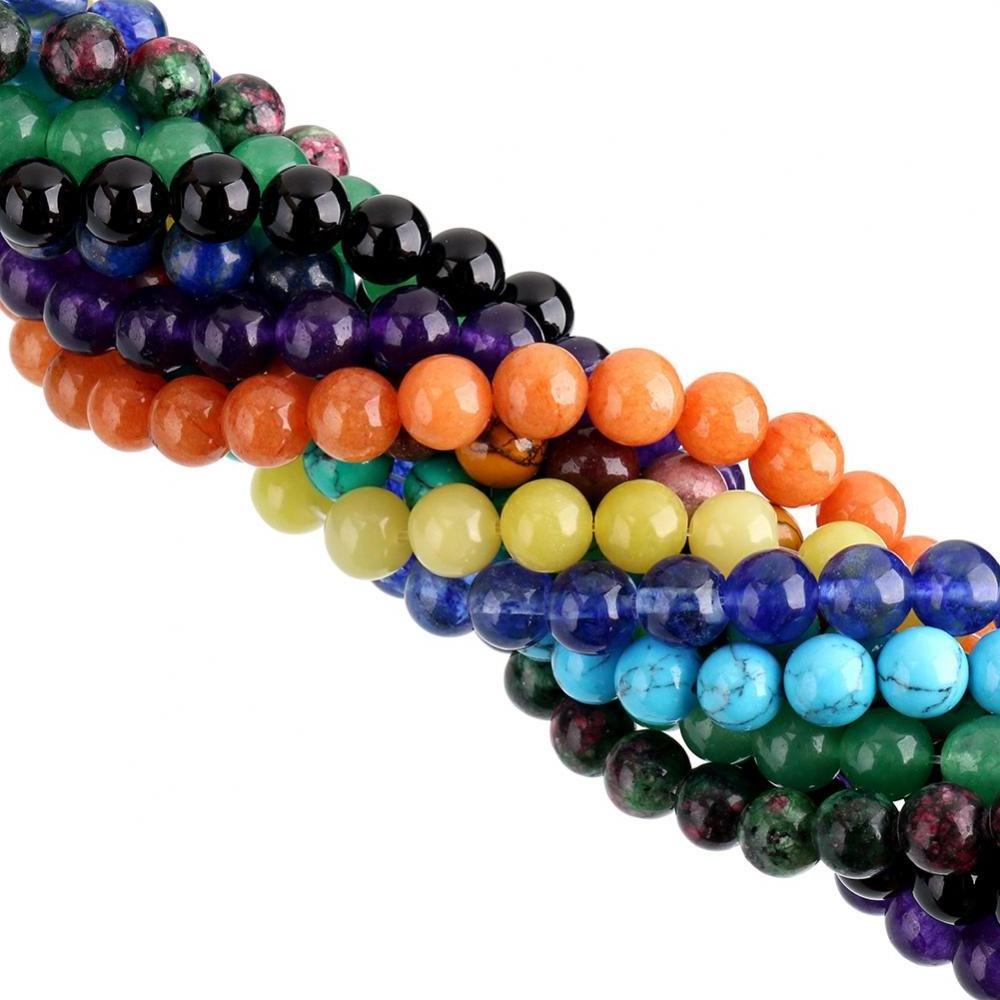 bracelets beads Mixed Gemstone stone beads 8mm Round for jewelry  Hole: 1mm 47PCs/Strand 522823