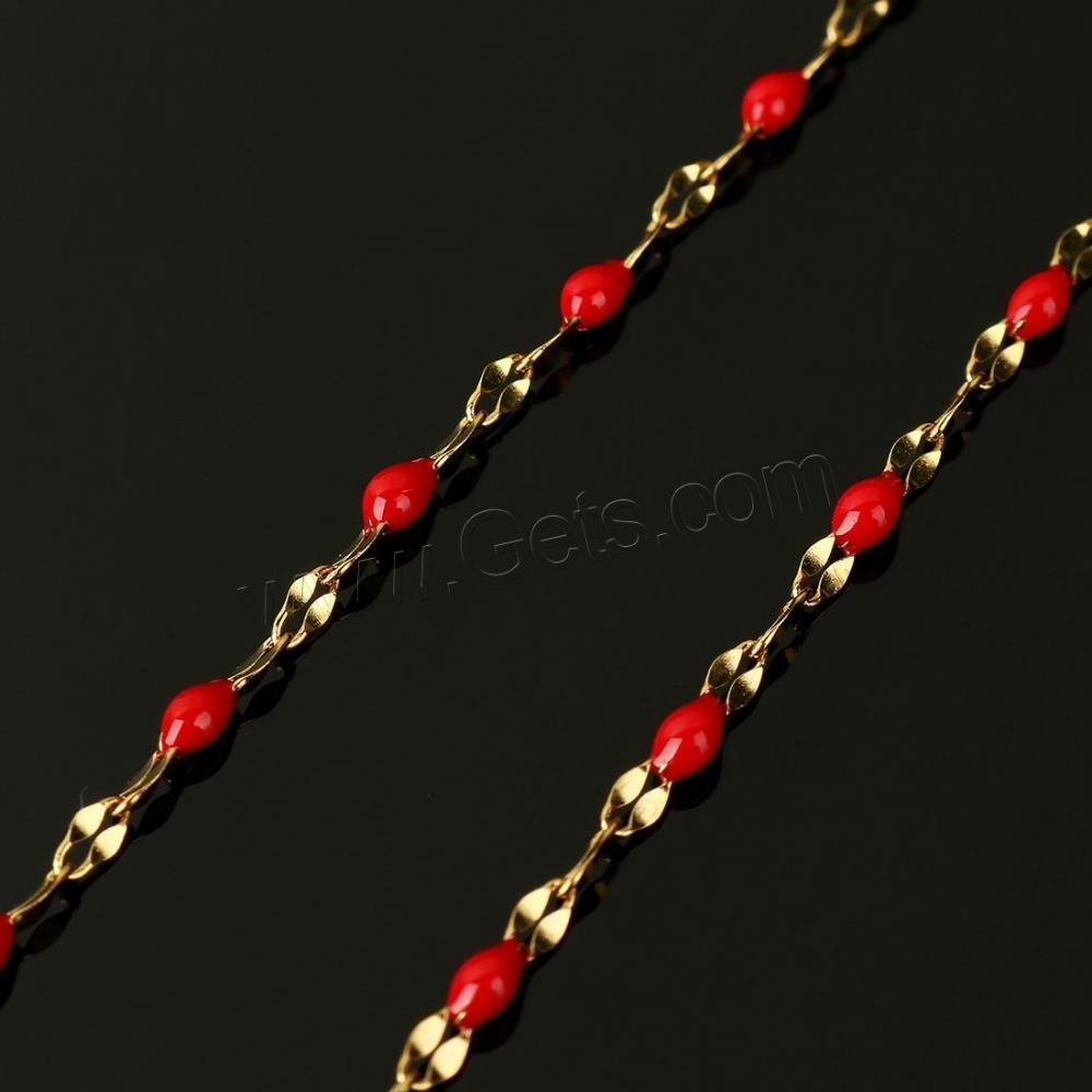 wholesale fashion stainless steel chains bulk for jewelry with plastic spool reel bobbin gold color 1336577