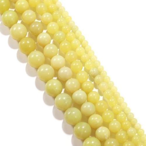 Natural 4/6/8/12mm 10mm jade beads Lemon Round polished gemstone beads Sold Per 14.96 Inch Strand 841515