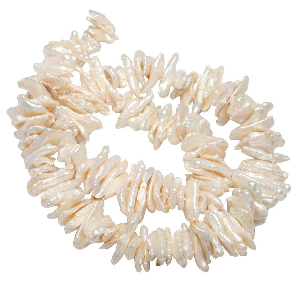 Wholesale fashion keishi pearl Beads natural white 14*7*2mm-22*8*2mm Hole: 0.8mm 722559