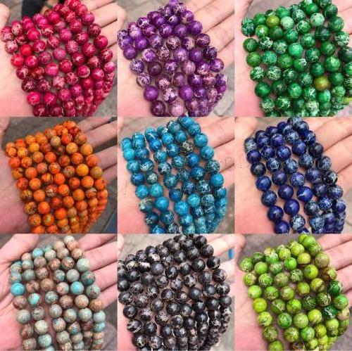 Loose Beads Round gemstone beads Stone For Jewelry Making Hole: 1mm 1368205