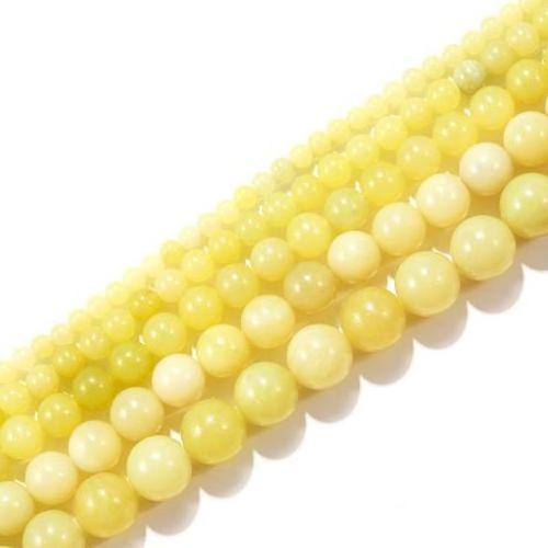 Natural 4/6/8/12mm 10mm jade beads Lemon Round polished gemstone beads Sold Per 14.96 Inch Strand 841515