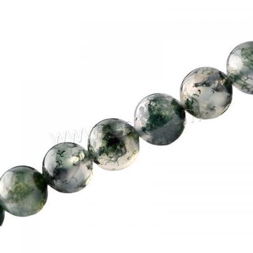 different size natural round moss agate beads loose in bulk 1636440