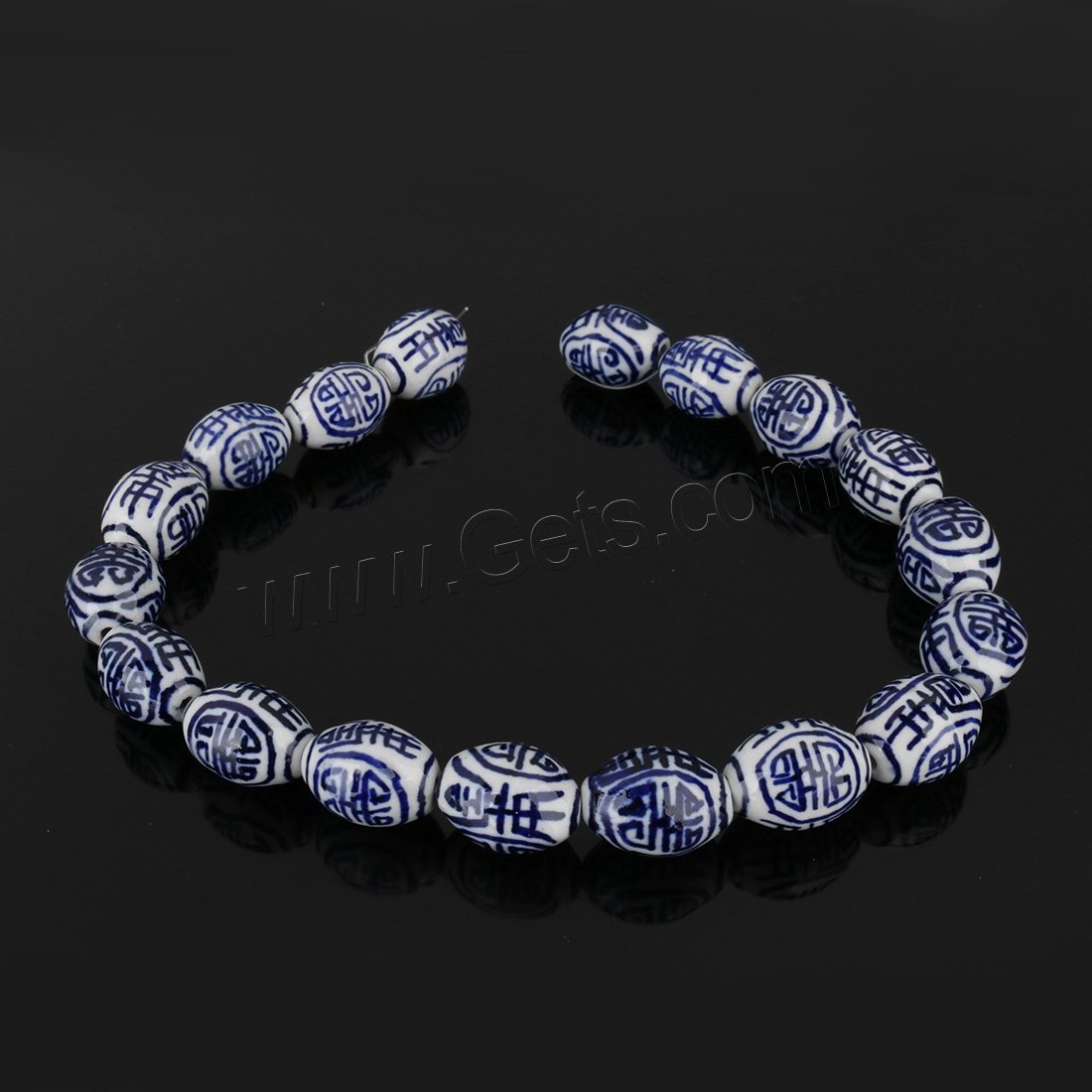 wholesale china Blue and White ceramic beads hand painted jewellery beads Porcelain Beads 19x14x14mm Hole:Approx 2mm