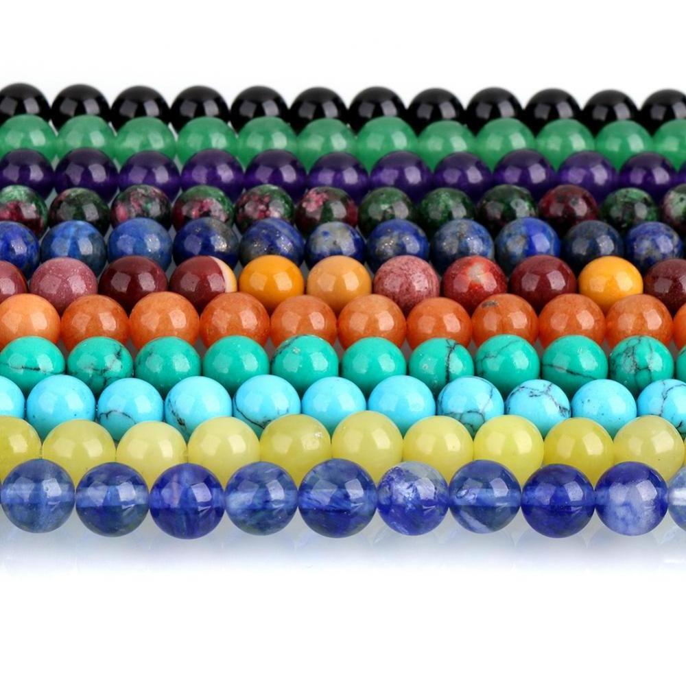 bracelets beads Mixed Gemstone stone beads 8mm Round for jewelry  Hole: 1mm 47PCs/Strand 522823