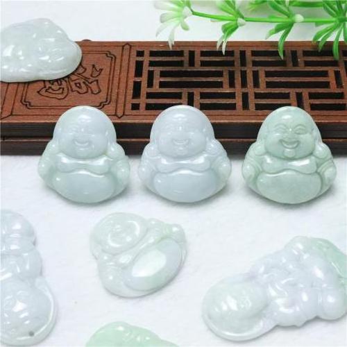 Wholesale Carved Buddha Jadeite Pendant green Natural Jade Pendants fashion jewelry 24x24x5.5mm 36x22x5mm 877845