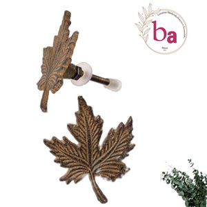 Export quality Maple Leaf Cast Iron Brass Antique Knobs Door Drawer Cabinet Cupboards Handle & Pulls