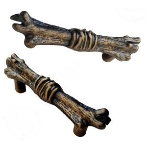 Rusty Tree Twig  Door Handle Cast Iron Brass Antique Door Cabinet Drawer Handle Pulls