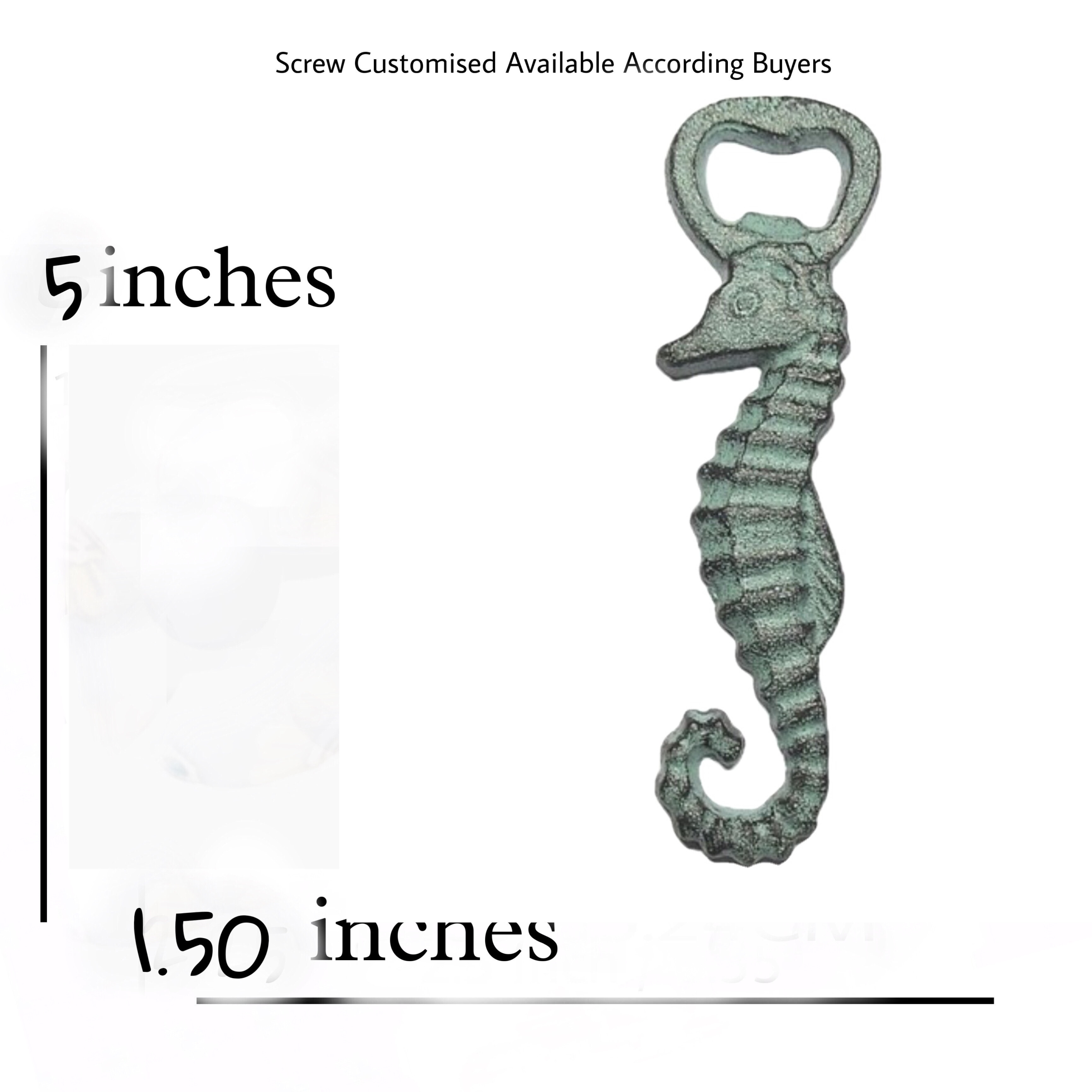 Casa Decor Sea Horse Cast Iron Bottle Opener