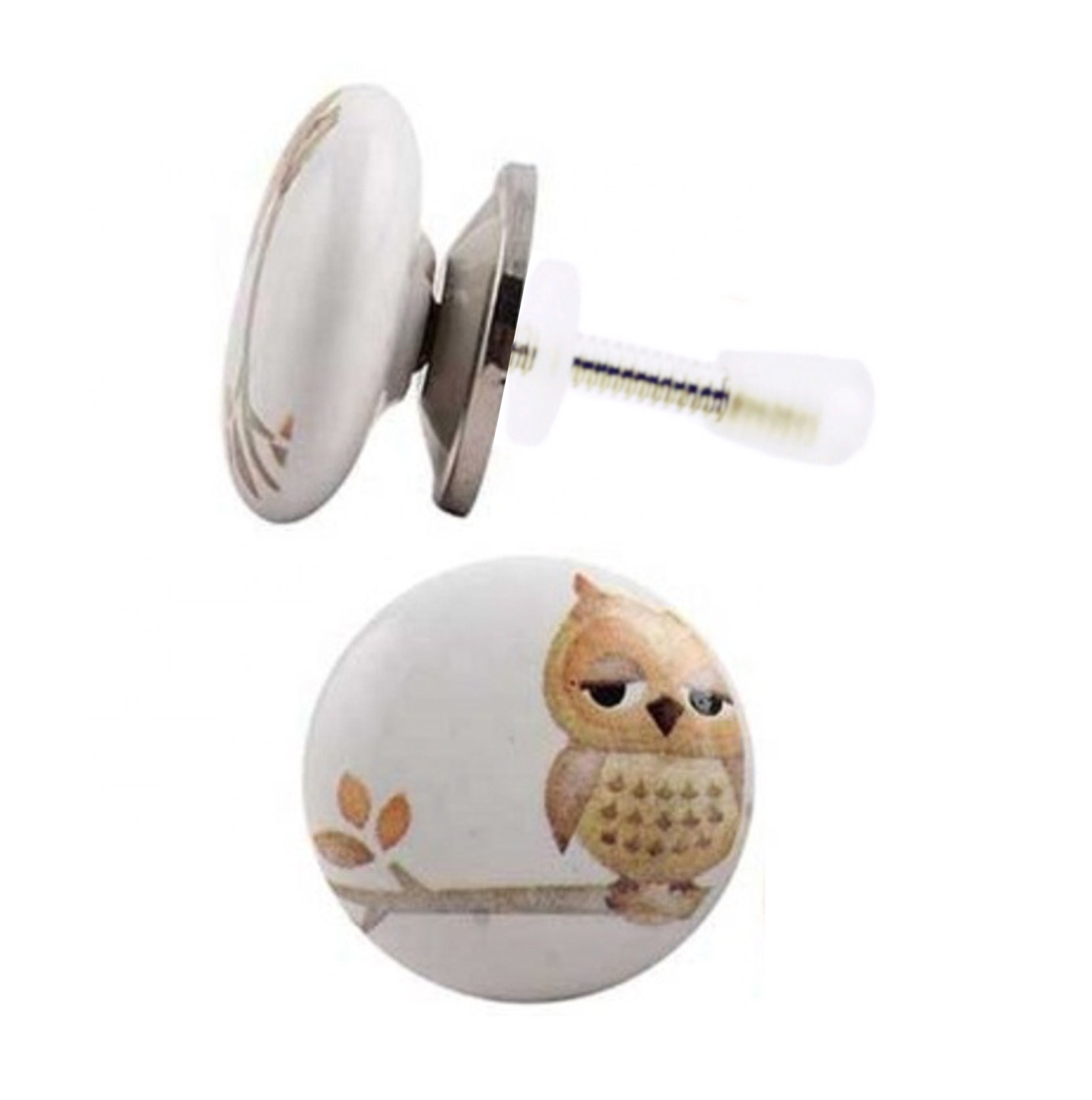 Owl Kids Ceramic cabinet Drawer Door knobs Handle & Pull [CK 202]