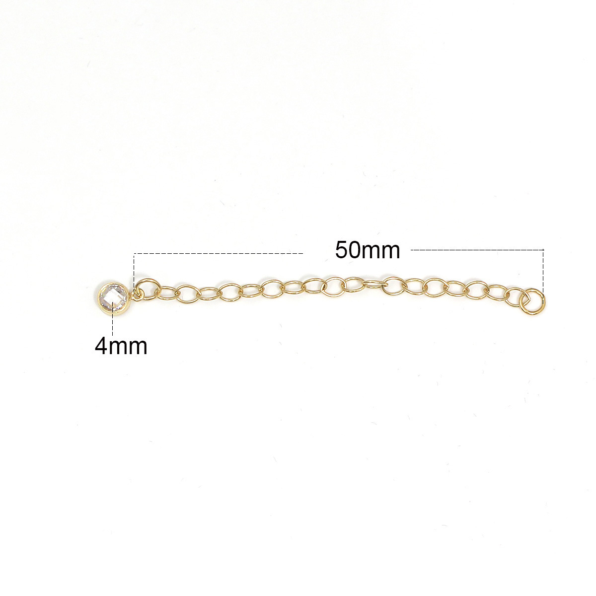 Beadsnice gold filled extender chain connector 50mm DIY jewelry making findings bracelet necklace ID 39991