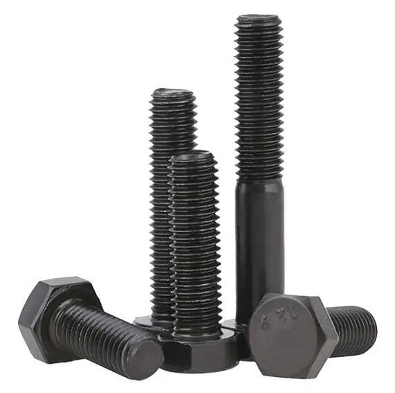 Factory DIN933/DIN931 grade 8.8 10.9 12.9 black oxidized  Hex Unf Hex Bolts/screws