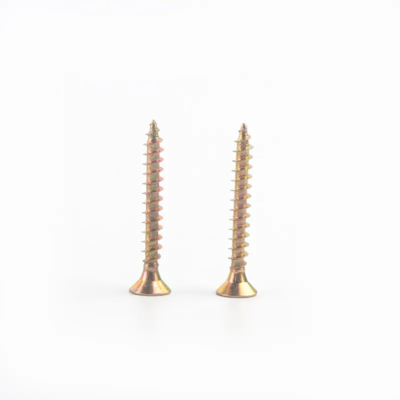 China Wholesale Self Tapping Chipboard Screw C1022 Yellow Zinc Plated Chipboard Screw for drywall screw