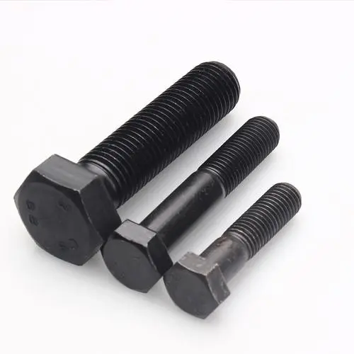 Warehouse sales high strength grade 8.8 black finish DIN933 M6*20   hex head bolt