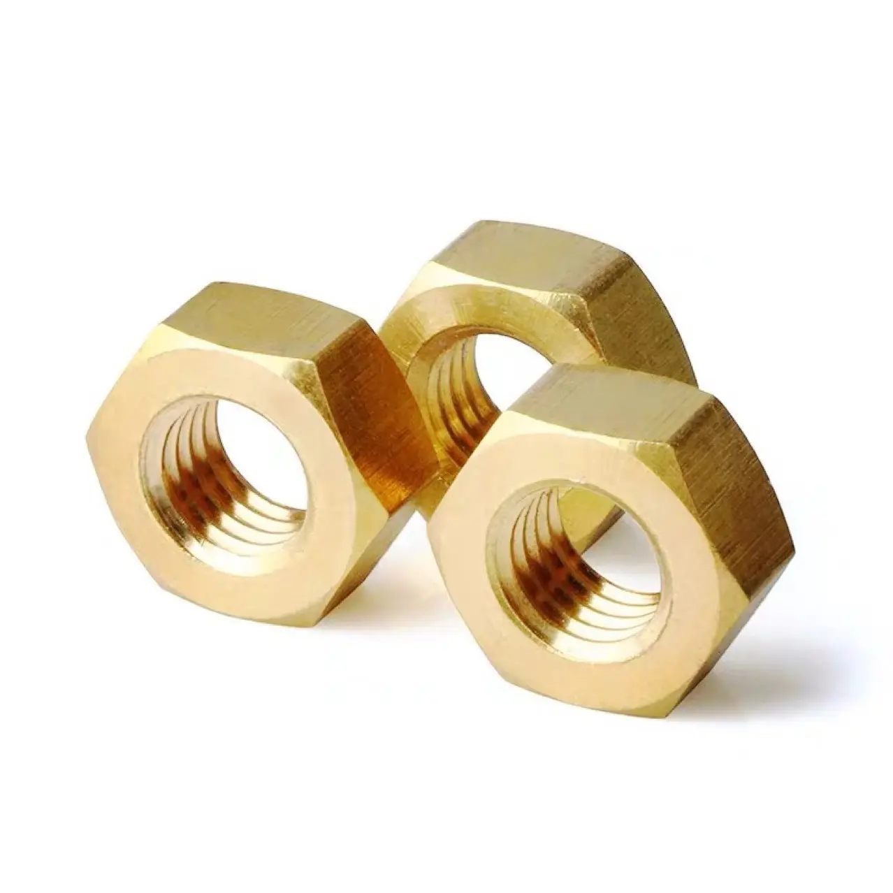 ANSI B18.2.2 DIN934  ISO 4032 m1-m160  brass carbon steel yellow zinc plated H59 H62 copper brass hex nut