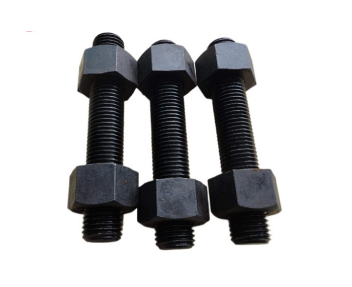 Factory price ASME SA540 grade B23 class 1 (4340) stud bolt with two heavy hex nuts custom made bolts