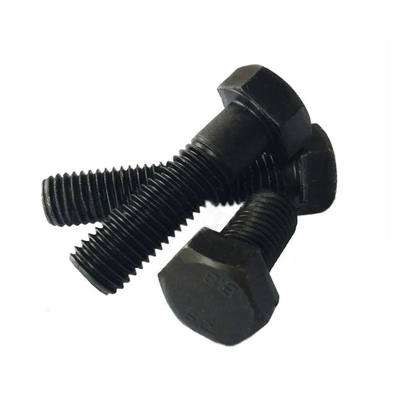 Warehouse sales high strength grade 8.8 black finish DIN933 M6*20   hex head bolt