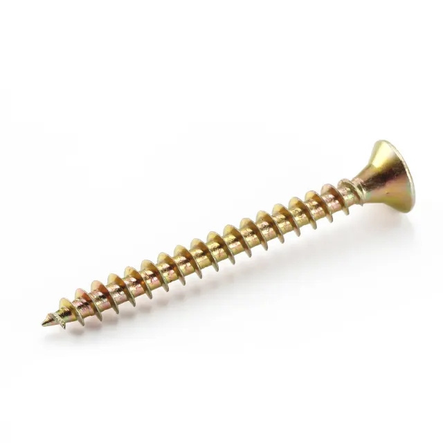 China Wholesale Self Tapping Chipboard Screw C1022 Yellow Zinc Plated Chipboard Screw for drywall screw