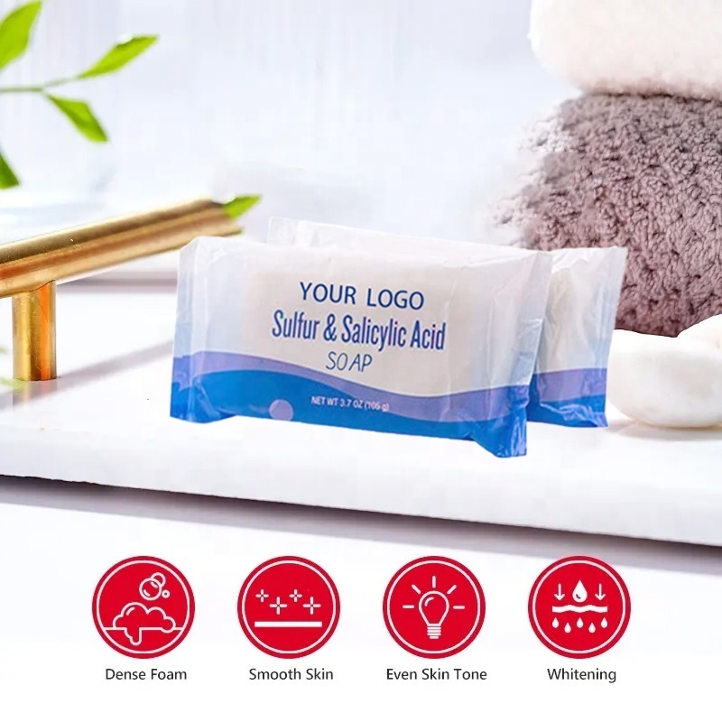 New Arrivals Sulfur Salicylic Acid Natural Soap Bar Sulphur Glycerin Base Skin Bleaching Body Bath Treatment Psoriasis Acne