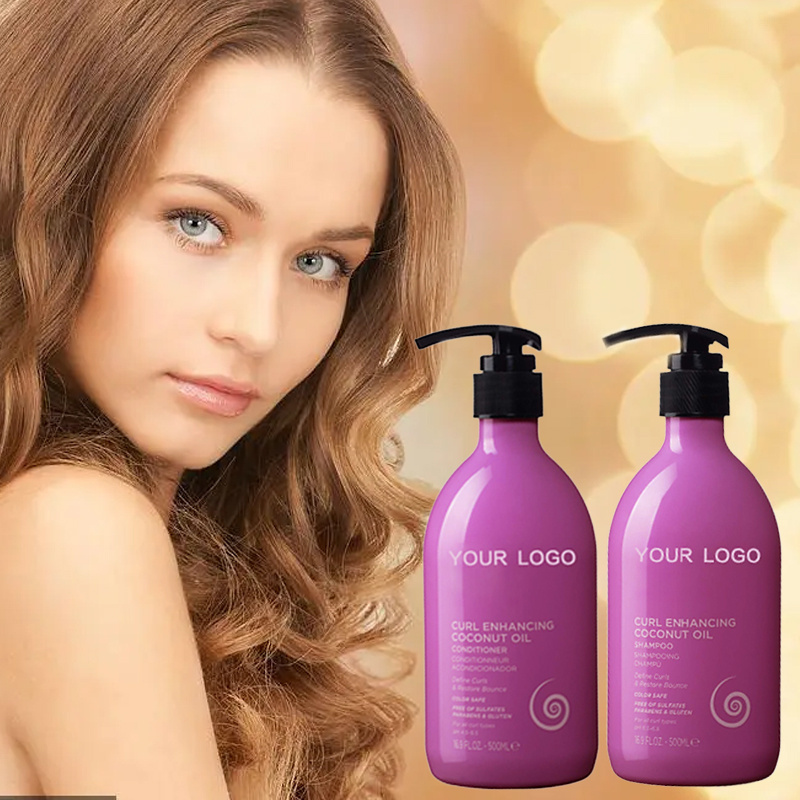 High-Quality Curl Enhancing Coconut Oil Shampoo & Conditioner Set Reduce Frizz Unlimited Bounce Definition Shampoo Set