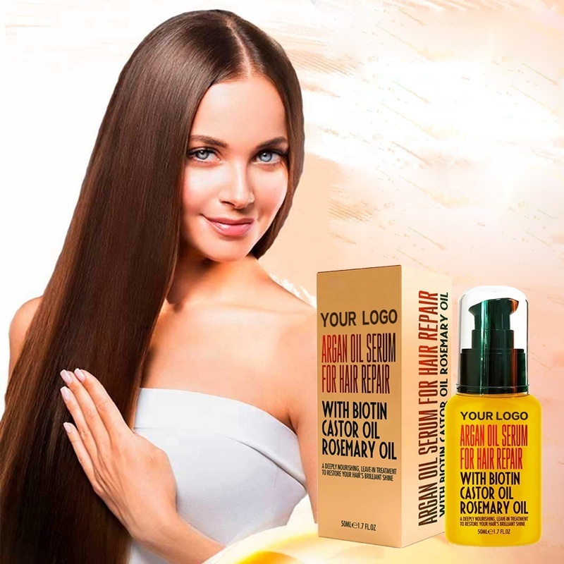 Factory Sale Argan Castor Oil Hair Serum Anti Frizz Heat Protectant Treatment Spray For Women And Men