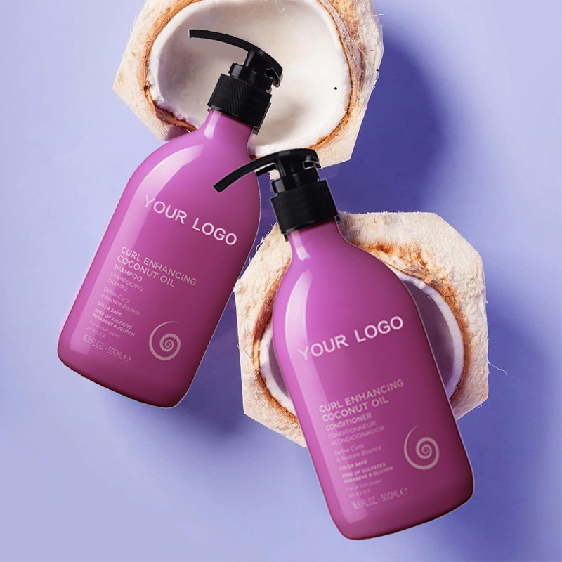 High-Quality Curl Enhancing Coconut Oil Shampoo & Conditioner Set Reduce Frizz Unlimited Bounce Definition Shampoo Set