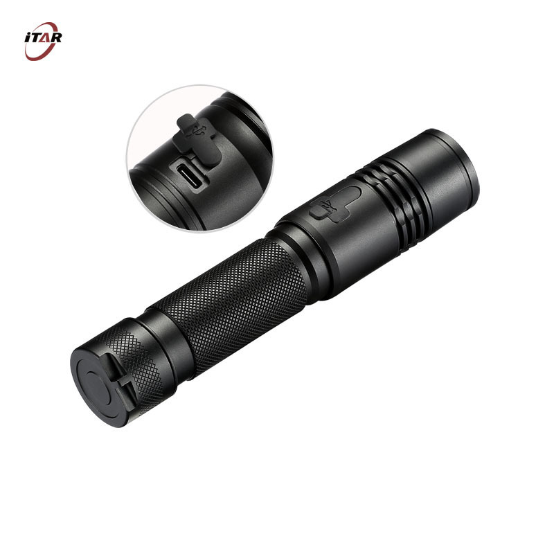 OEM Lanterna Linternas recargable LED 1200 Lumen 500M Pocket Usb Waterproof Rechargeable Flash Light Torches Tactical Flashlight