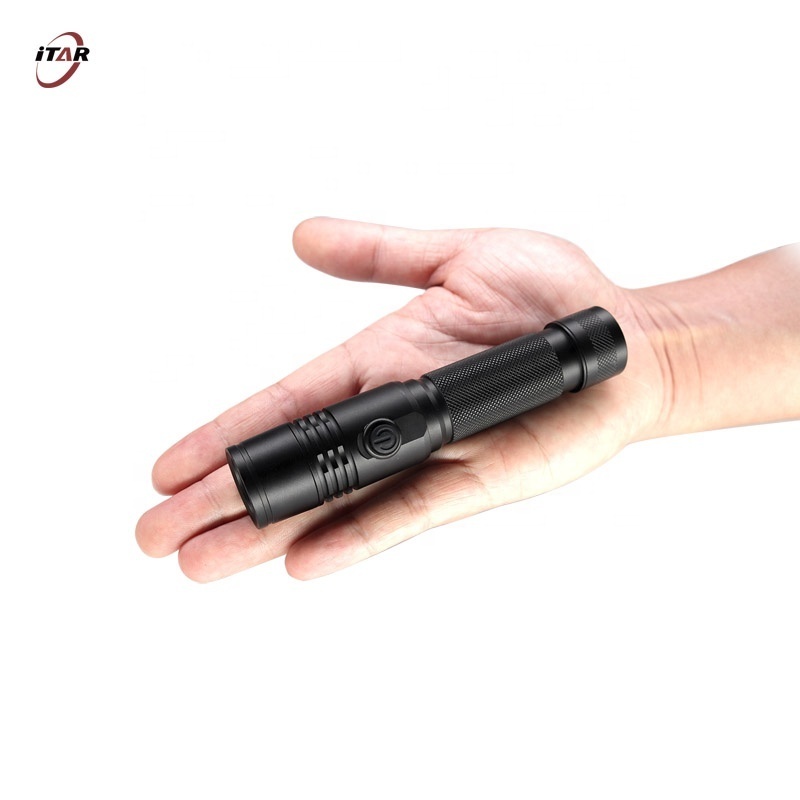 OEM Lanterna Linternas recargable LED 1200 Lumen 500M Pocket Usb Waterproof Rechargeable Flash Light Torches Tactical Flashlight