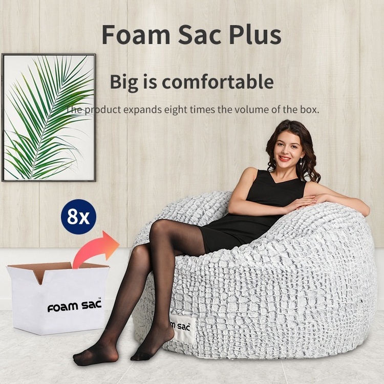 Big Bed Lazy Sitzsack Room Chairs Relax Sofa Large Huge Fur Chair Memory Foam Bean Bag sofa chair