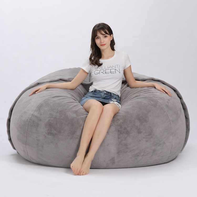 Living room sofas sponge compressed foam bean bag chairs giant beanbag home furniture lounger sofa bed cover