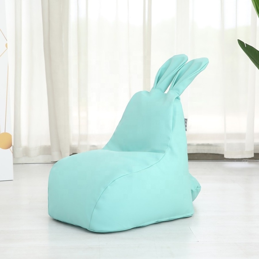 Kids' rabbit bean bag cover with inner leather sofa bean bag