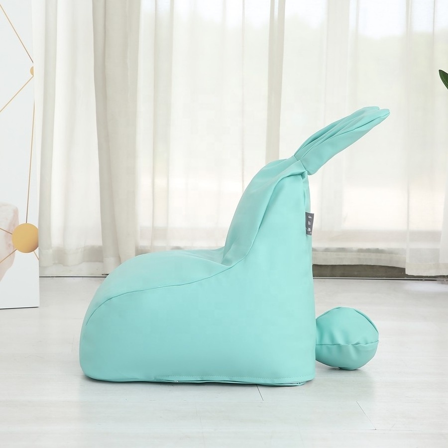 Kids' rabbit bean bag cover with inner leather sofa bean bag