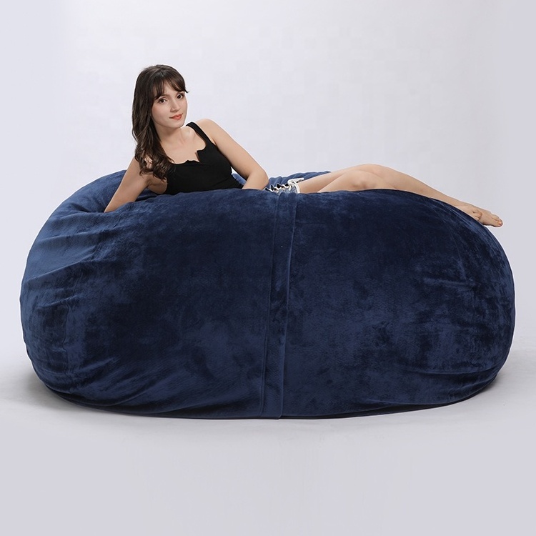 Sleep skin bean bag bed  7 6 5 ft fur fabric bean bag sofa living room chair for adult and kid