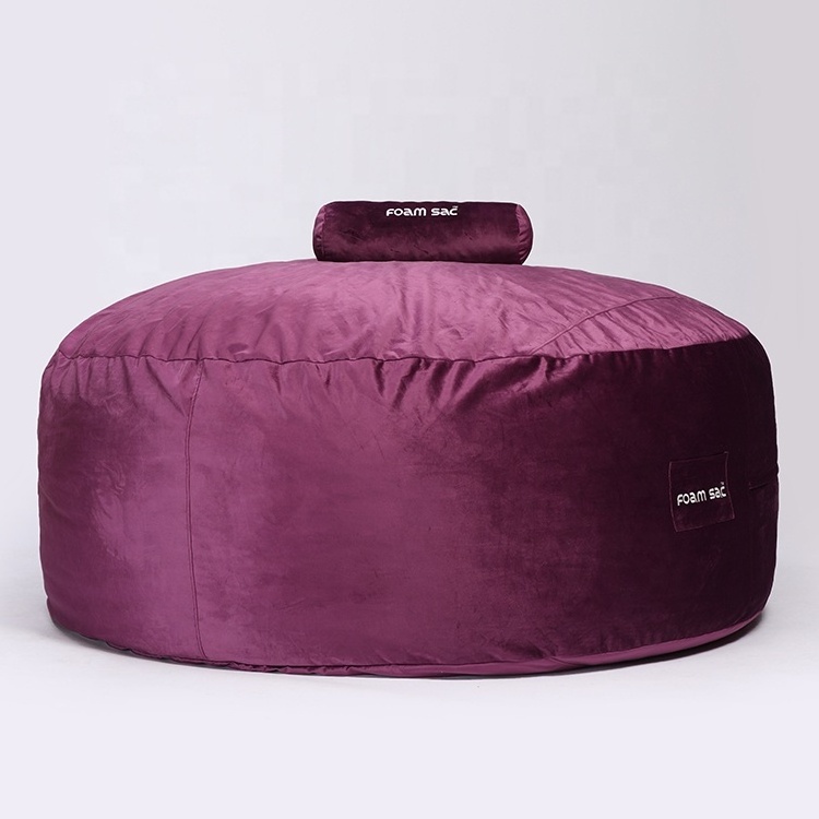 FOAM SAC Oem factory purple manufacturer foam big lots beanbag bean bag chair large