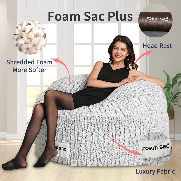 Big Bed Lazy Sitzsack Room Chairs Relax Sofa Large Huge Fur Chair Memory Foam Bean Bag sofa chair