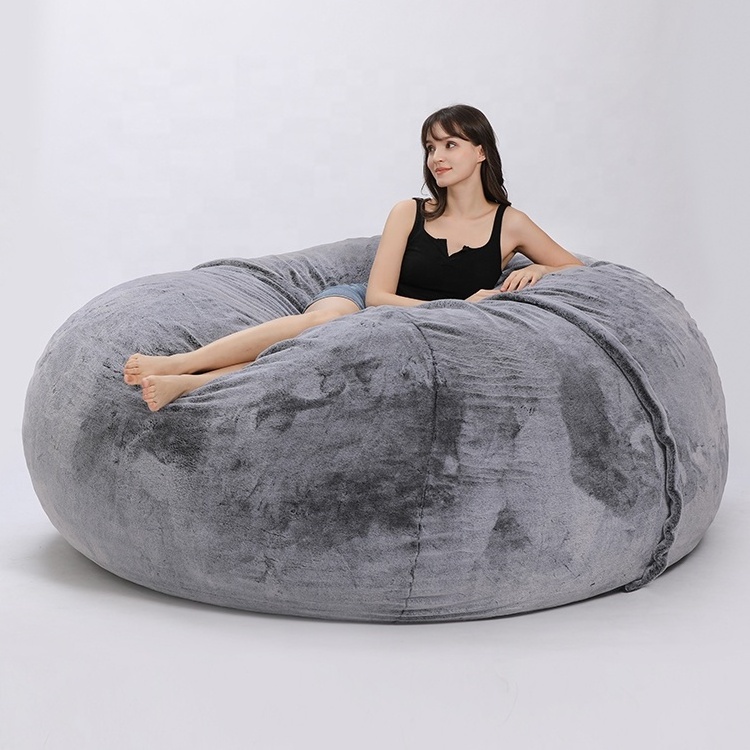 Living room sofas sponge compressed foam bean bag chairs giant beanbag home furniture lounger sofa bed cover