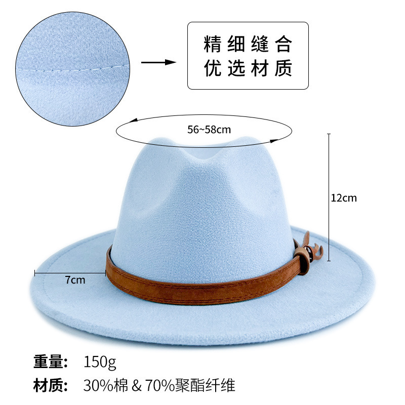 OEM Luxury Womens Fedora Hats Felt Custom Wide Brim Wool Rancher Crown Colorful Chapeau Femme Sombreros Wholesale