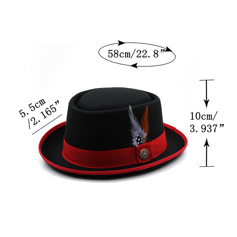 Spring and Autumn small brim Jazz Hat men's fashion all-matching British style hip hop fedora hats men