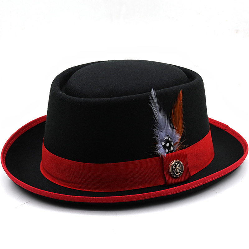 Spring and Autumn small brim Jazz Hat men's fashion all-matching British style hip hop fedora hats men