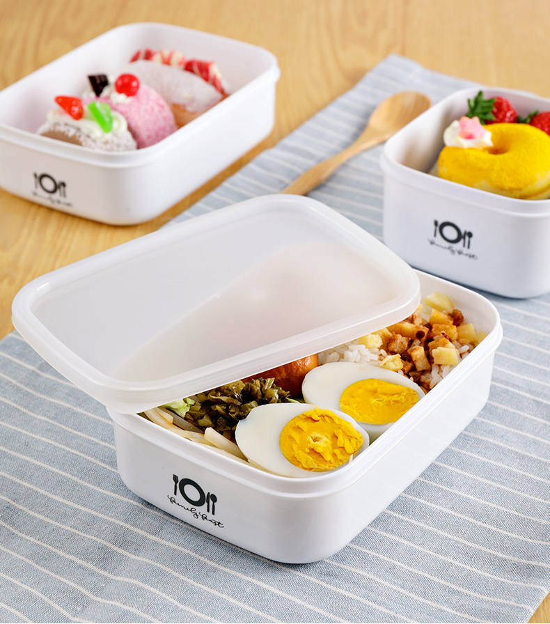 Refrigerator Crisper Set Food Frozen Sealed Storage Box Plastic Stackable Bento Box adult Lunch Box