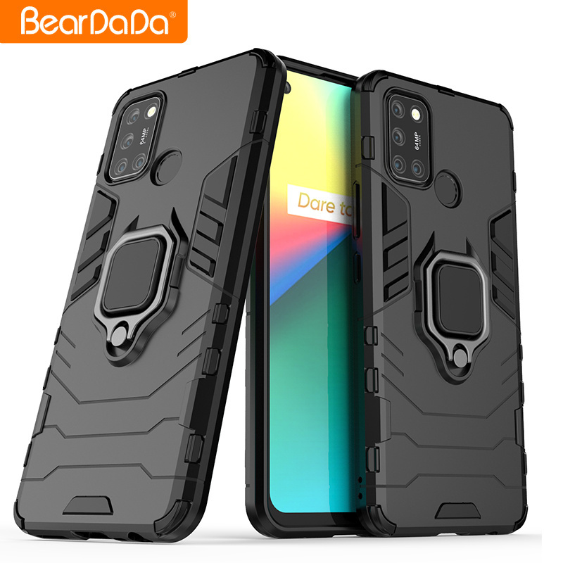 Newest metal finger ring stand magnetic tpu pc back case for oppo realme 5 6 7 pro xt x50 5g phone case