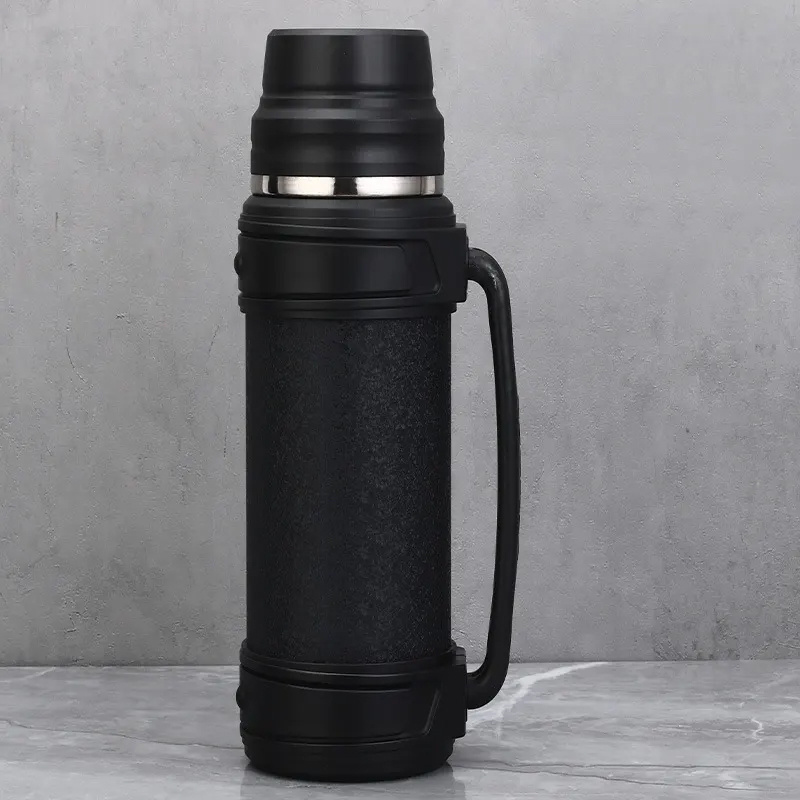 Large Capacity Stainless Steel Vacuum Insulated Travel Thermos Sports Kettle for Camping, Hiking & Circling - 2500 ml / 84.4 oz