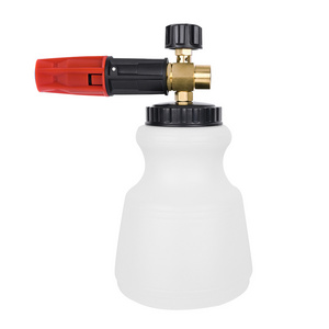 Brass Snow Foam Lance Power Washer Foam Cannon Foam Nozzle High Pressure Soap Foamer with Large Mouth Bottle