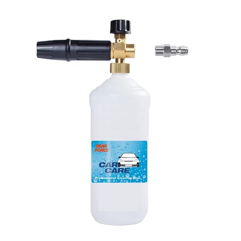 Pressure Washer Foam Cannon Snow Foam Lance Foam Nozzle with Translucent Bottle & 1/4