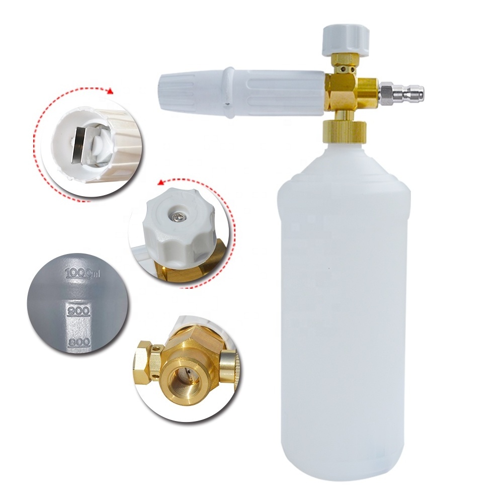 Pressure Washer Foam Cannon High Pressure Soap Foamer Car Washer Foam Generator Snow Foam Lance with 1/4 Quick Plug