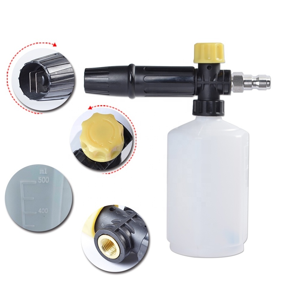 Pressure Washer Power Washer Plastic DIY Foam Cannon Snow Foam Lance Foam Nozzle for Household High Pressure Cleaner