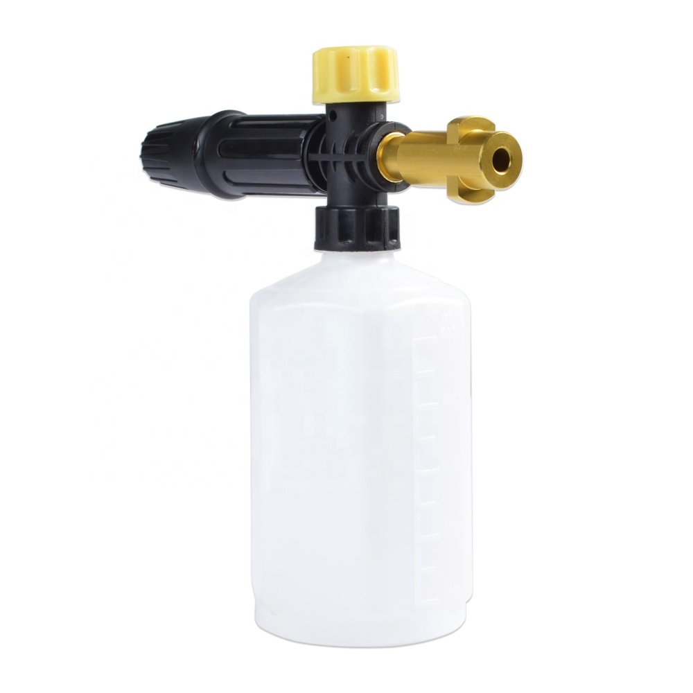 High Pressure Washer Power Washer DIY Household Foam Cannon Snow Foam Lance Foam Nozzle with Adapter & 0.6L Translucent Bottle