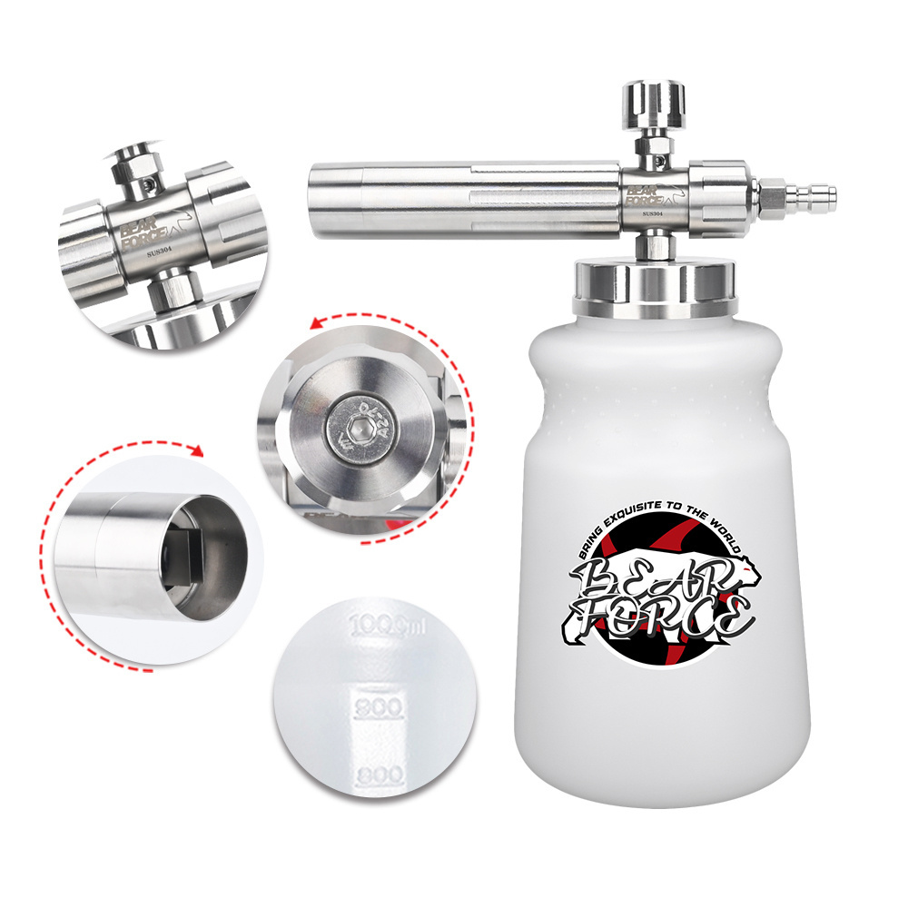 High Pressure Washer Stainless Steel Snow Foam Lance Foam Cannon Foam Nozzle with Stainless Steel Body