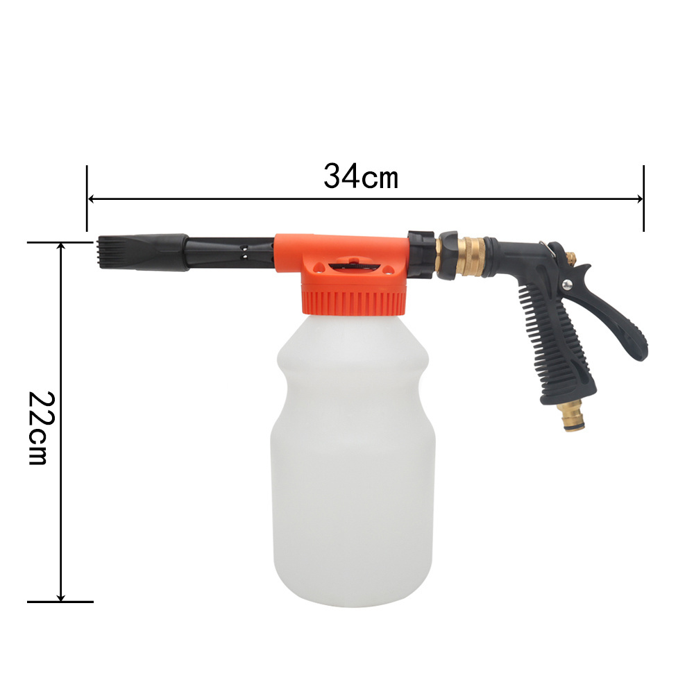 Garden Hose Foam Gun Car Wash Low Pressure Soap Gun Foam Cannon with 2000 ml 64 oz Tank