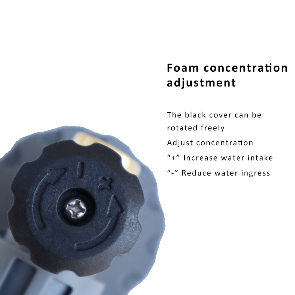 High Pressure Washer Foam Cannon Snow Foam Lance Adjustable Foam Nozzle with Large Mouth Bottle for Water Spray Gun